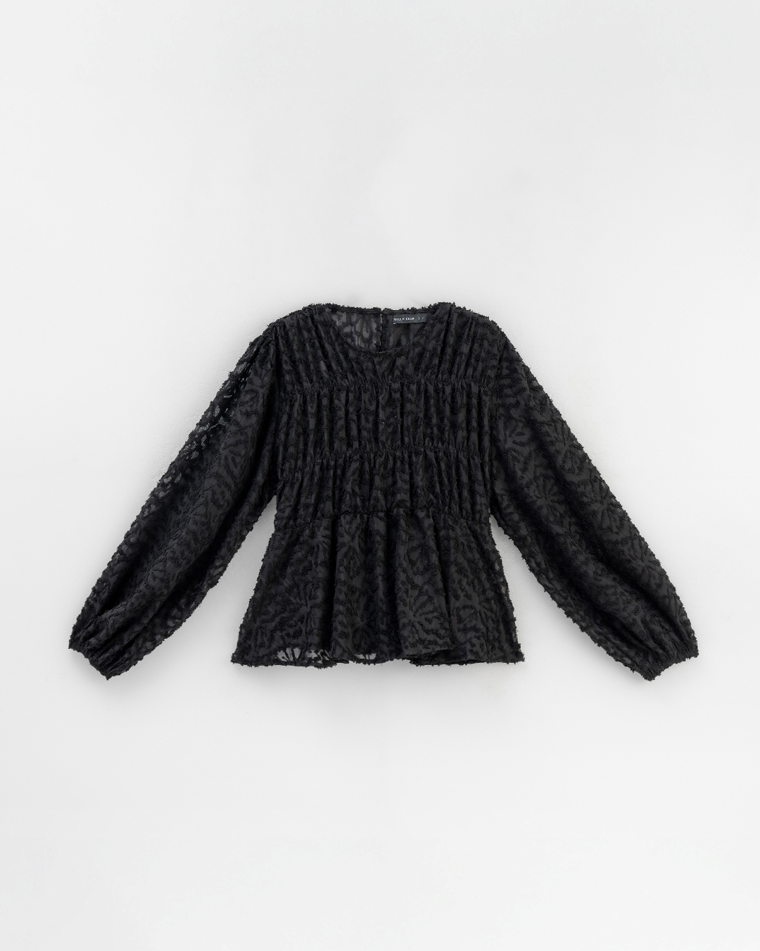 フェザージャカード透かしトップス 3色展開