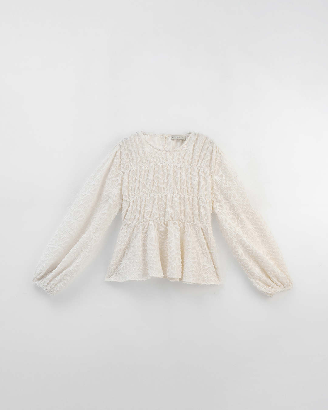 フェザージャカード透かしトップス 3色展開