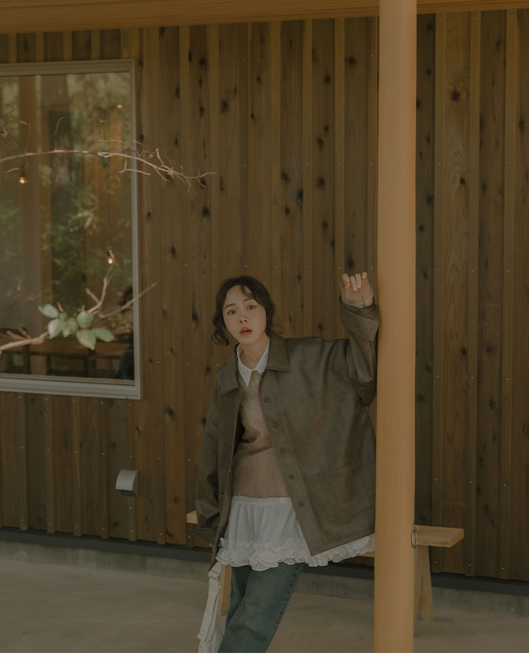 シワ感フリルシアートップス 3色展開