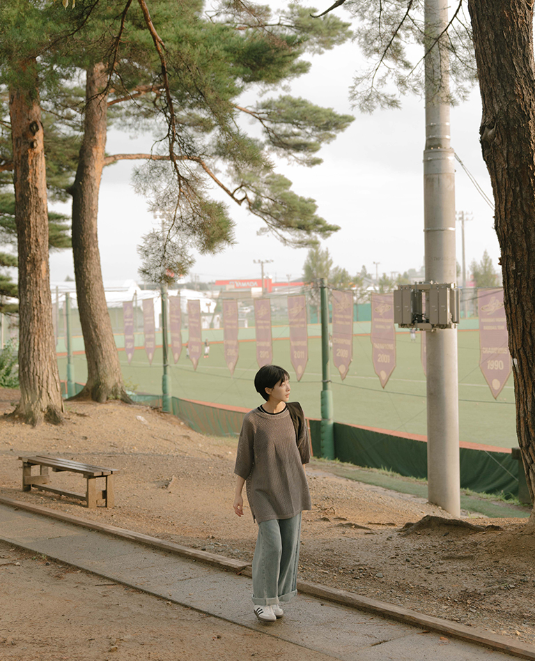 メッシュニットゆったりトップス 3色展開