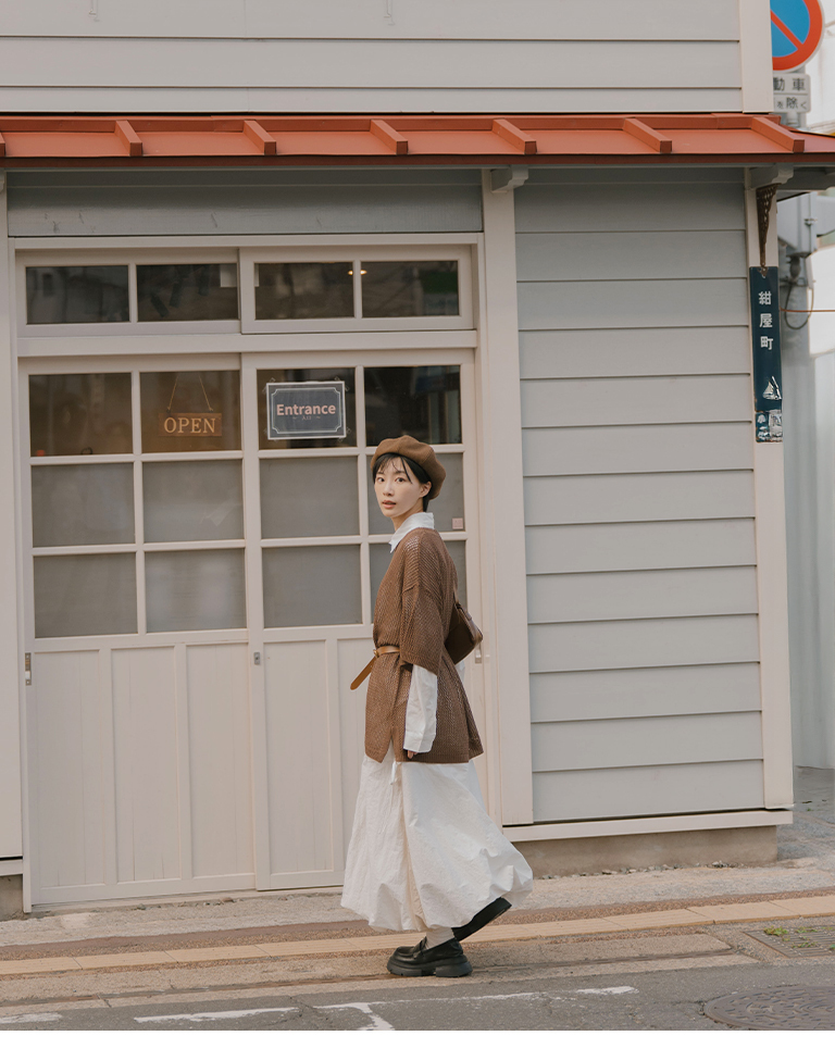 メッシュニットゆったりトップス 3色展開