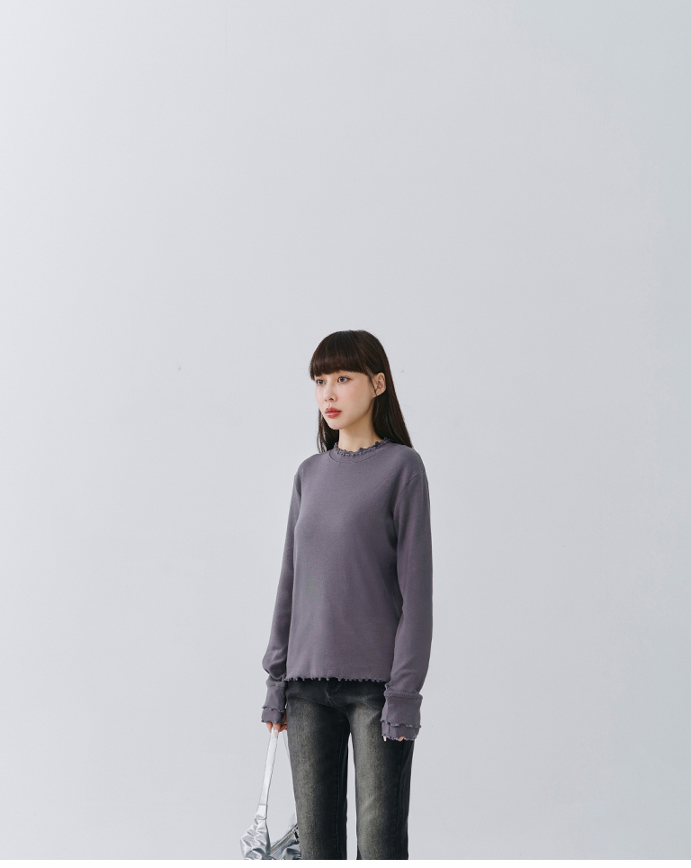 ダブルフリルリネックトップス 6色展開