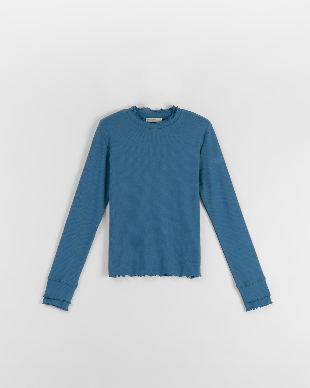 ダブルフリルリネックトップス 6色展開