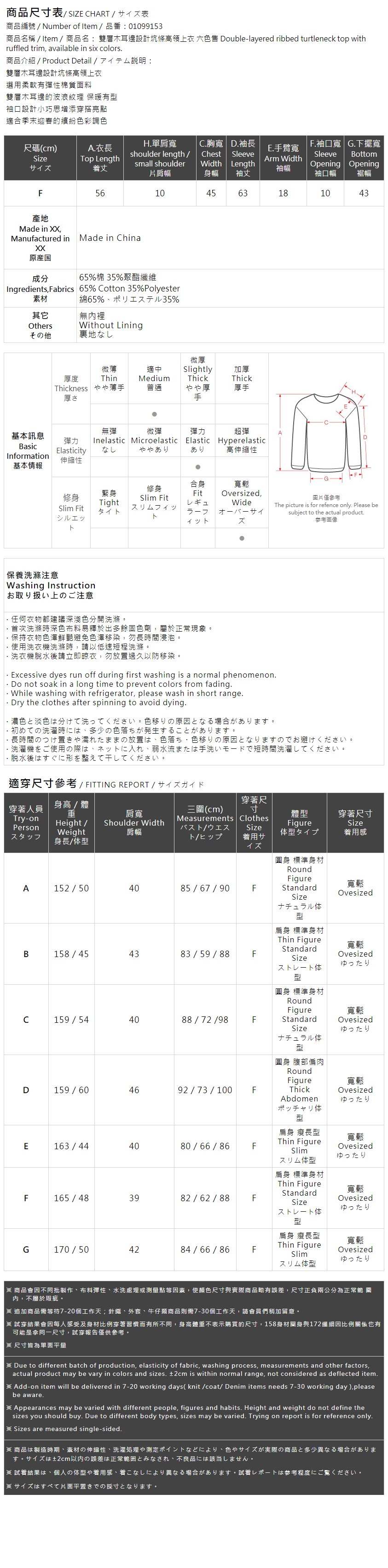 ダブルフリルリネックトップス 6色展開