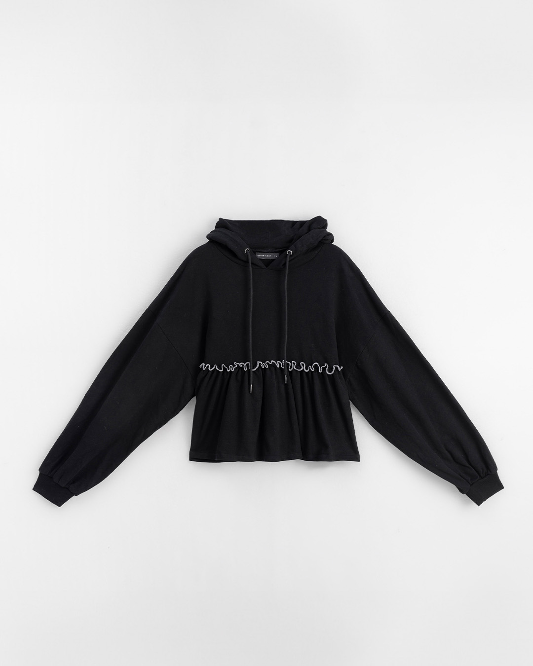 配色フリル切替パーカー 2色展開