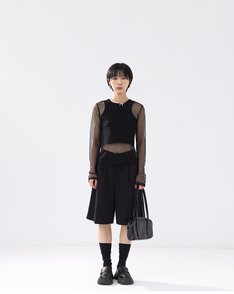 ドットシアーブラウス 3色展開