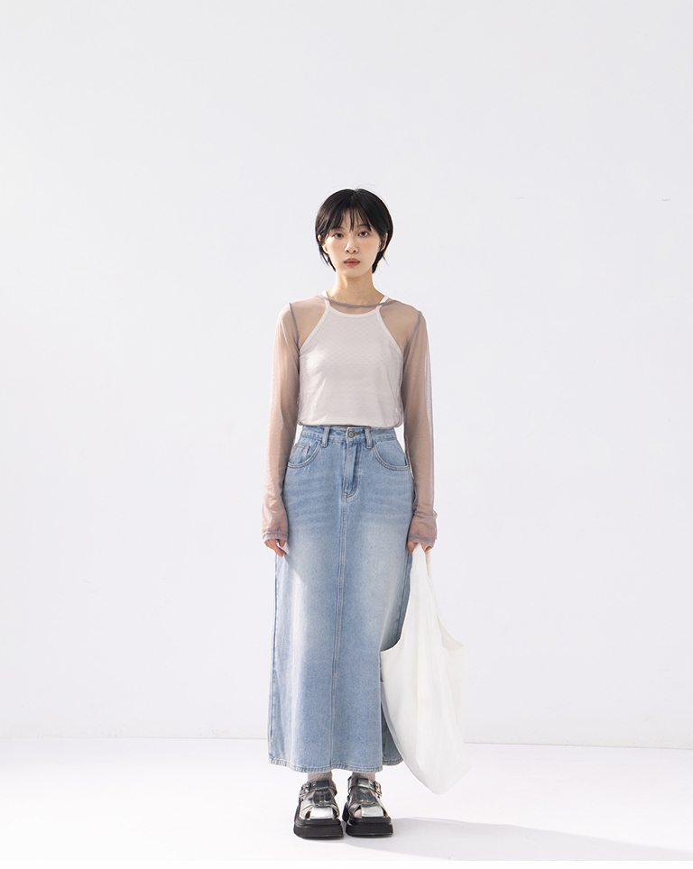 ドットシアーブラウス 3色展開