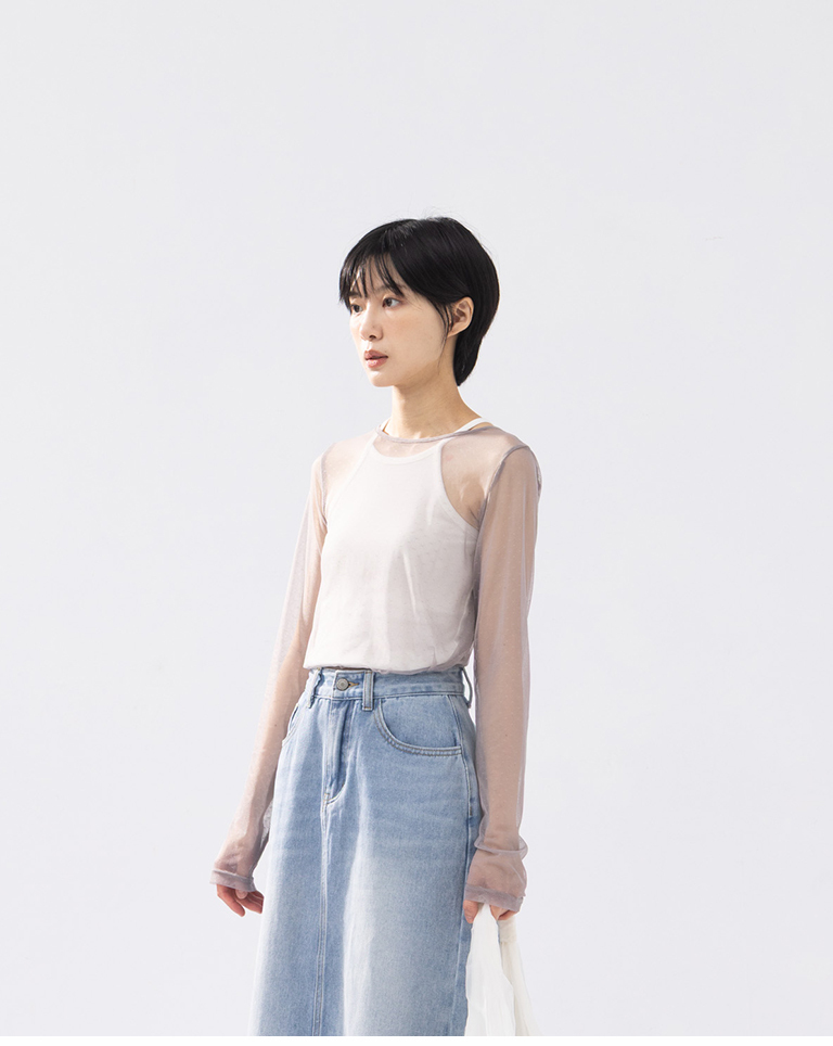 ドットシアーブラウス 3色展開