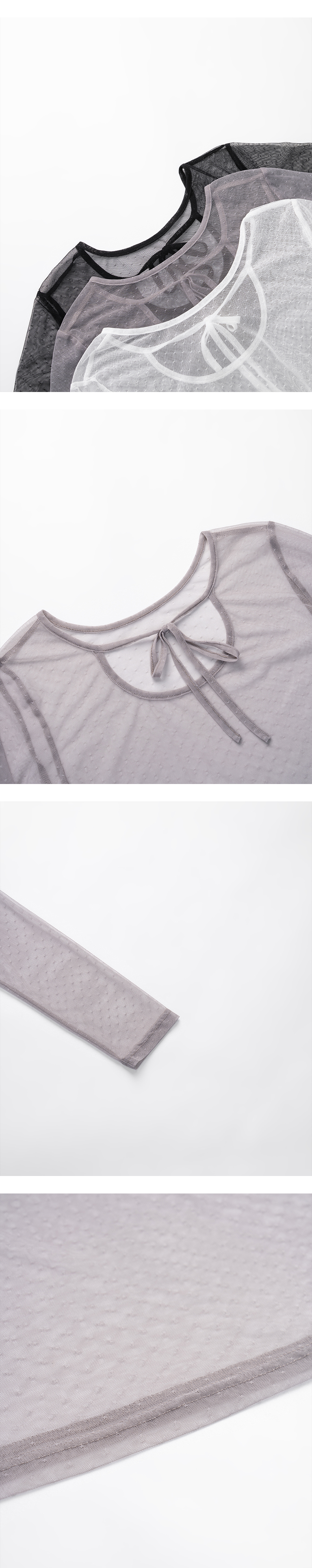 ドットシアーブラウス 3色展開