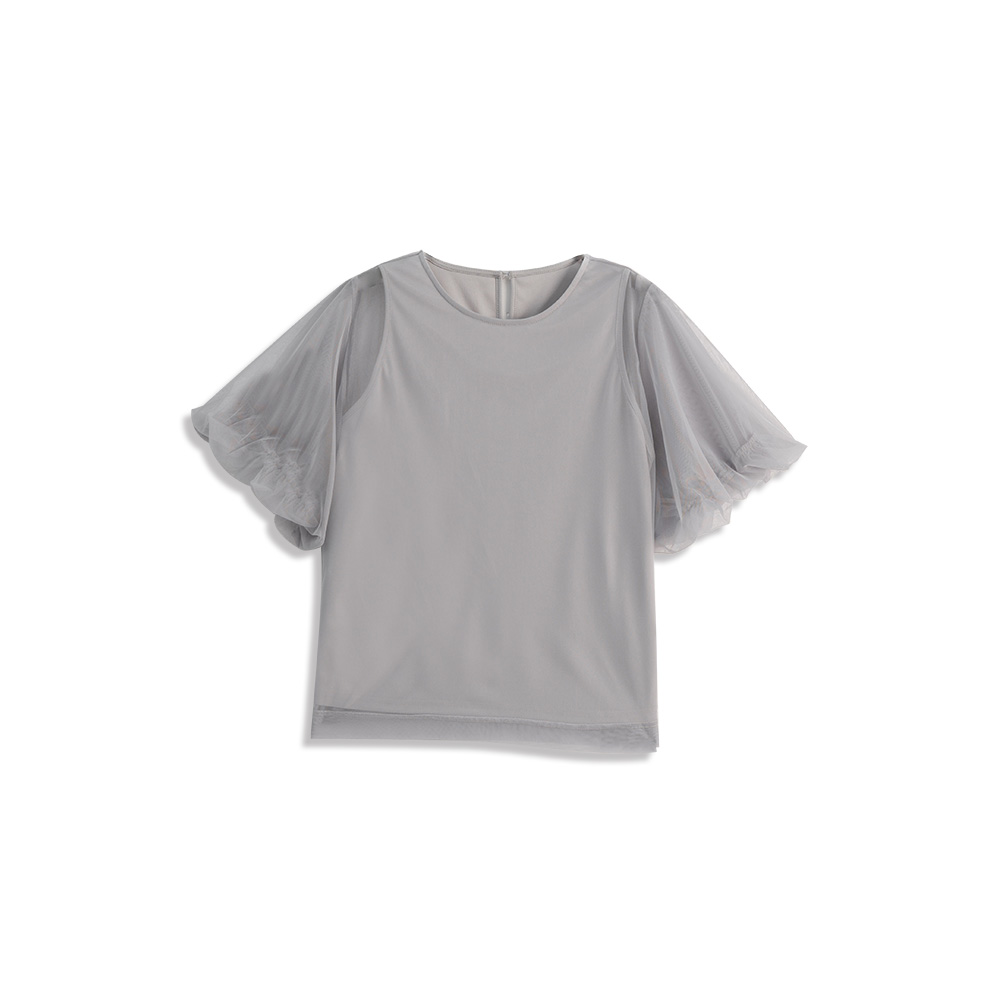 チュールレイヤードトップス - 3色展開