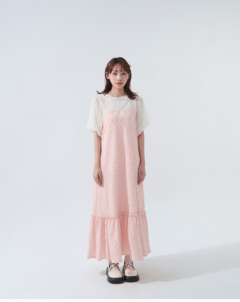 チュールレイヤードトップス - 3色展開