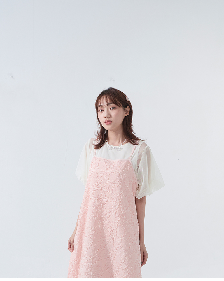 チュールレイヤードトップス - 3色展開