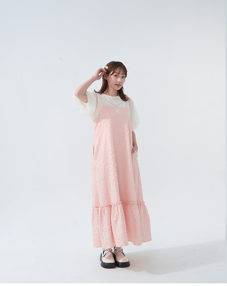 チュールレイヤードトップス - 3色展開