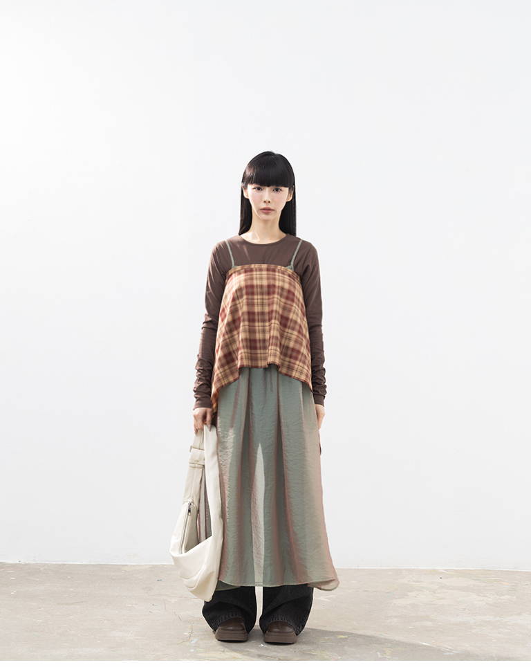 サイドドローストリング長袖トップス 5色展開