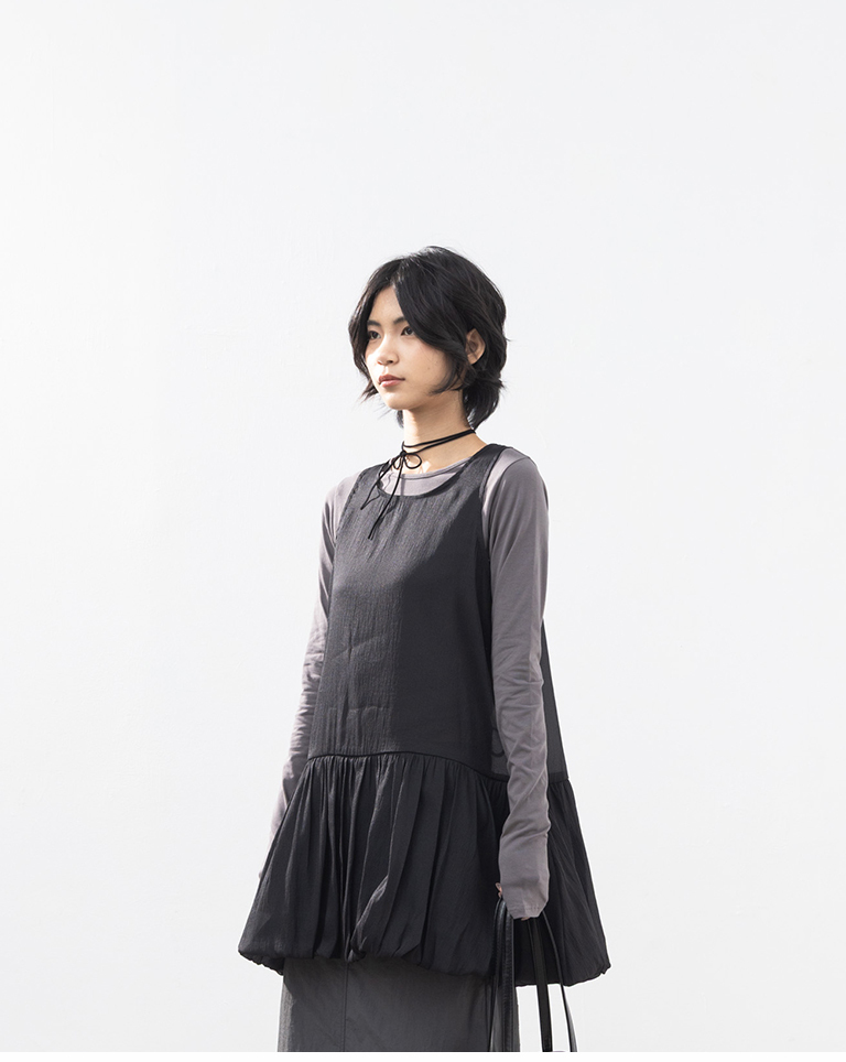 サイドドローストリング長袖トップス 5色展開