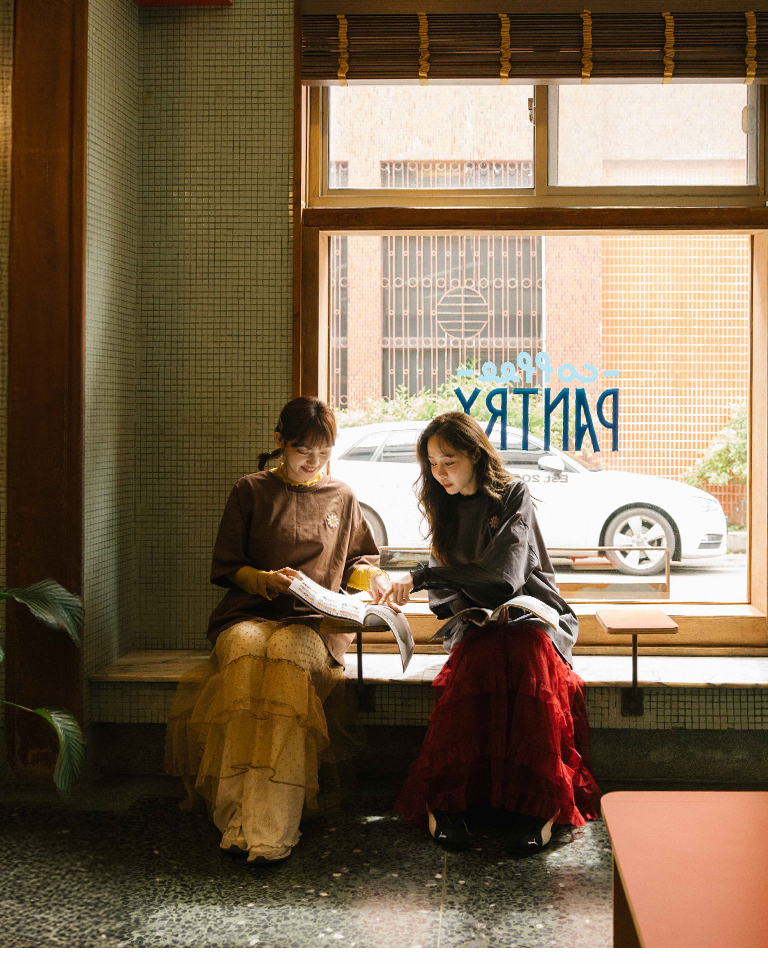 ドットシアーフリルタイジレ マスタード