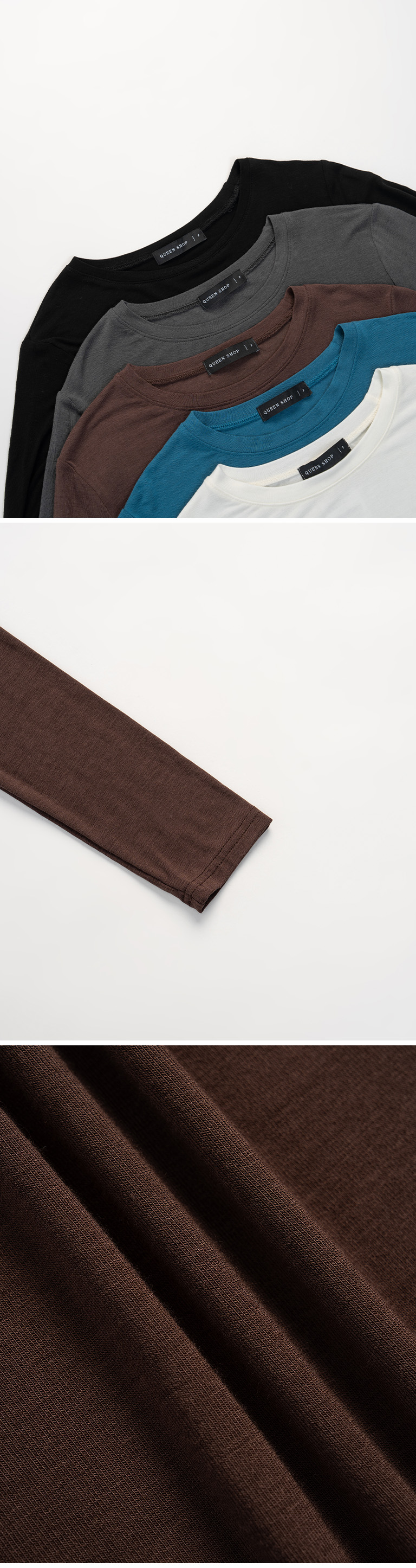 ベーシックストレッチトップス 5色展開