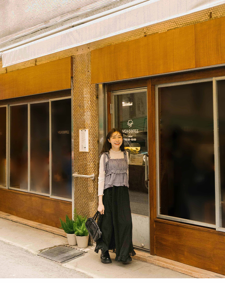 チェックフリルペプラムキャミソール 3色展開