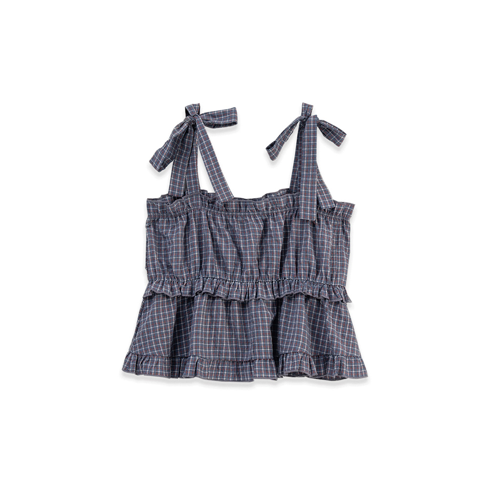 チェックフリルペプラムキャミソール 3色展開