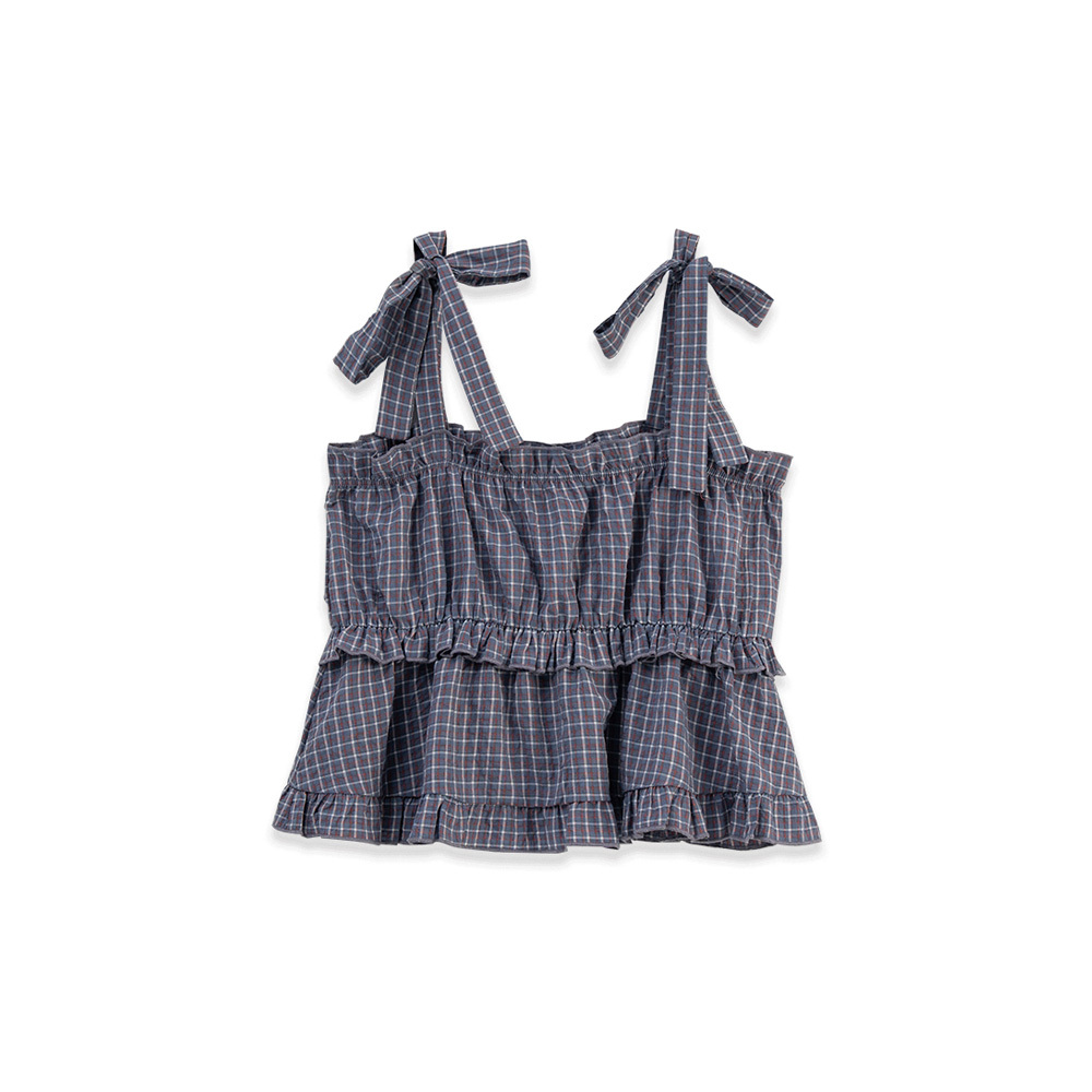 チェックフリルペプラムキャミソール 3色展開