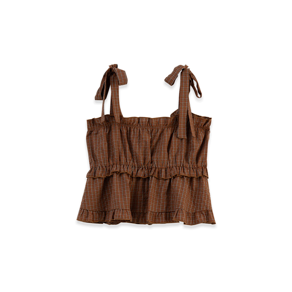 チェックフリルペプラムキャミソール 3色展開