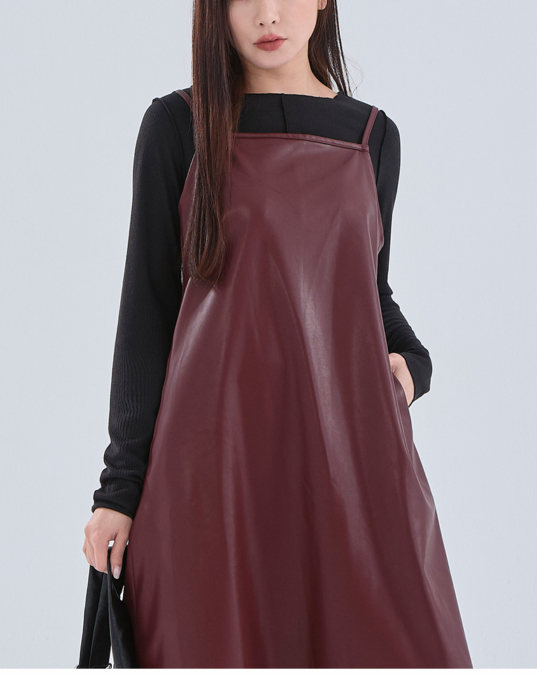 リブ切り替えメロートップス ブラック