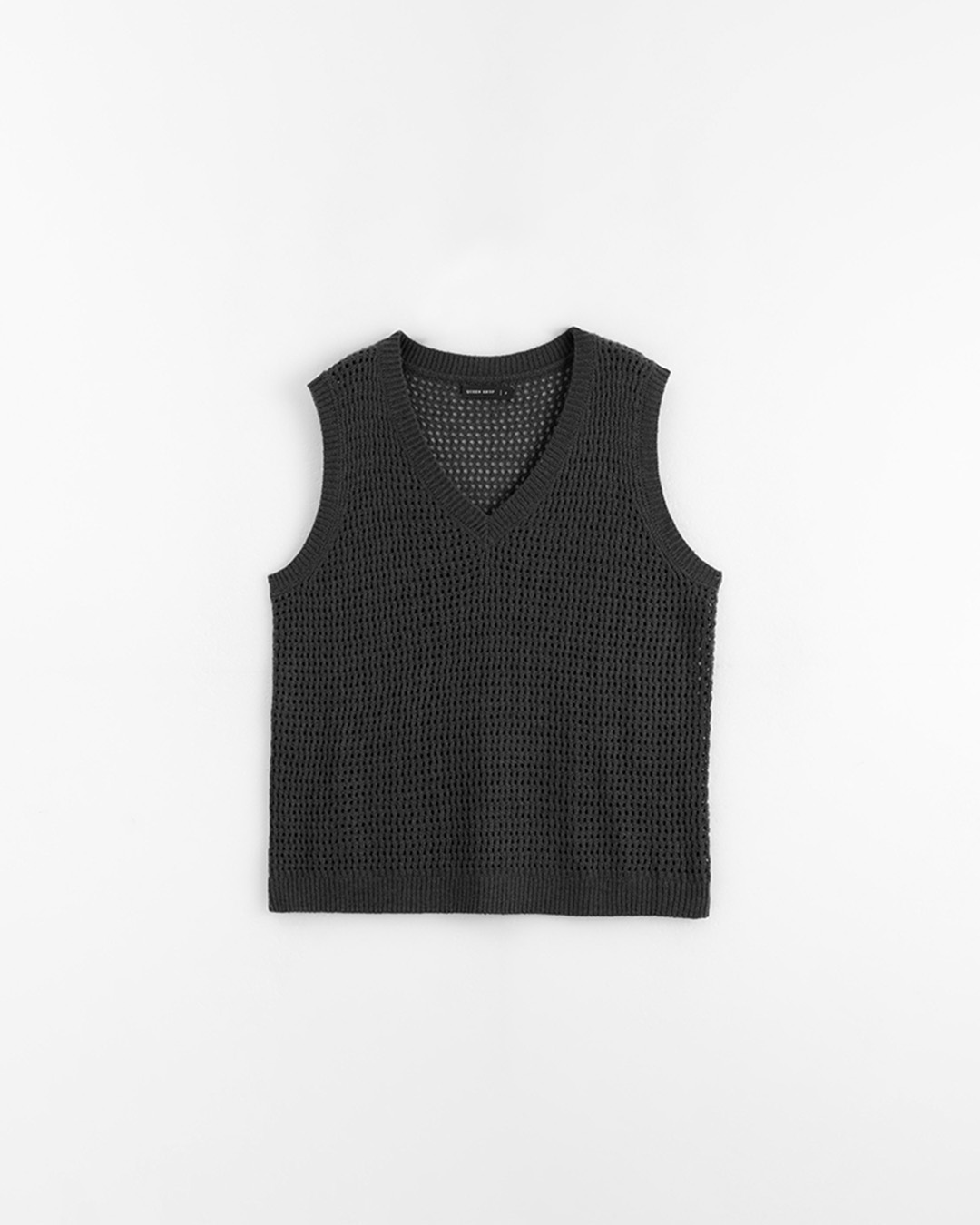 Vネックニットベスト　4色展開　