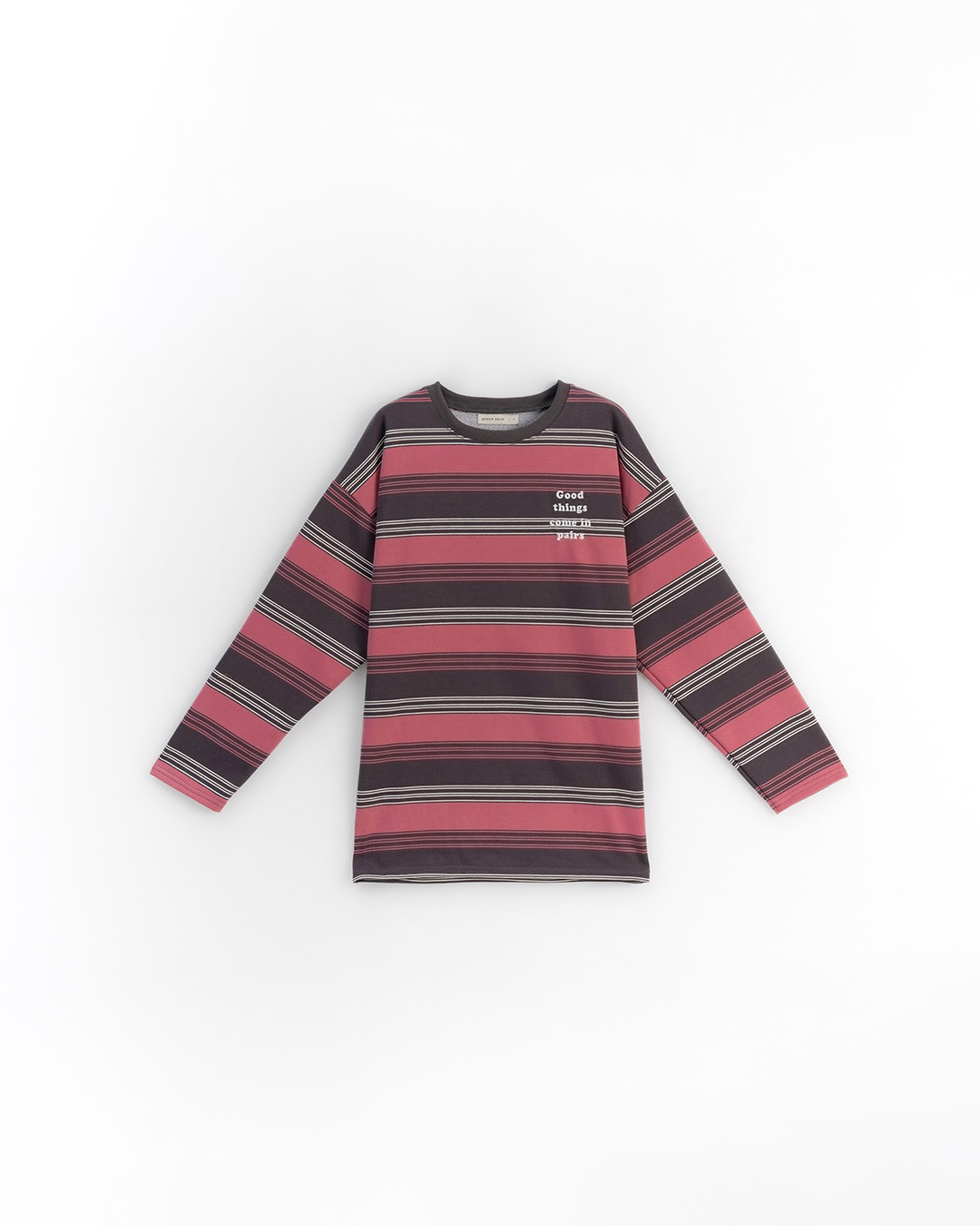 ロゴ刺繍ボーダートップス 2色展開