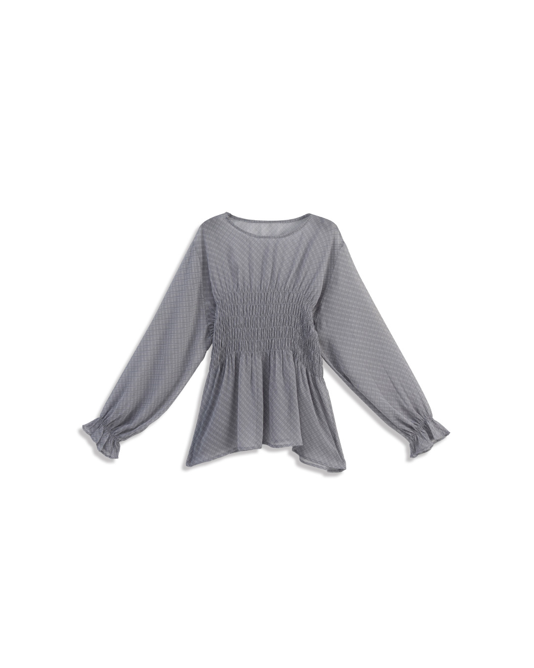 シアーチェックブラウス 2色展開