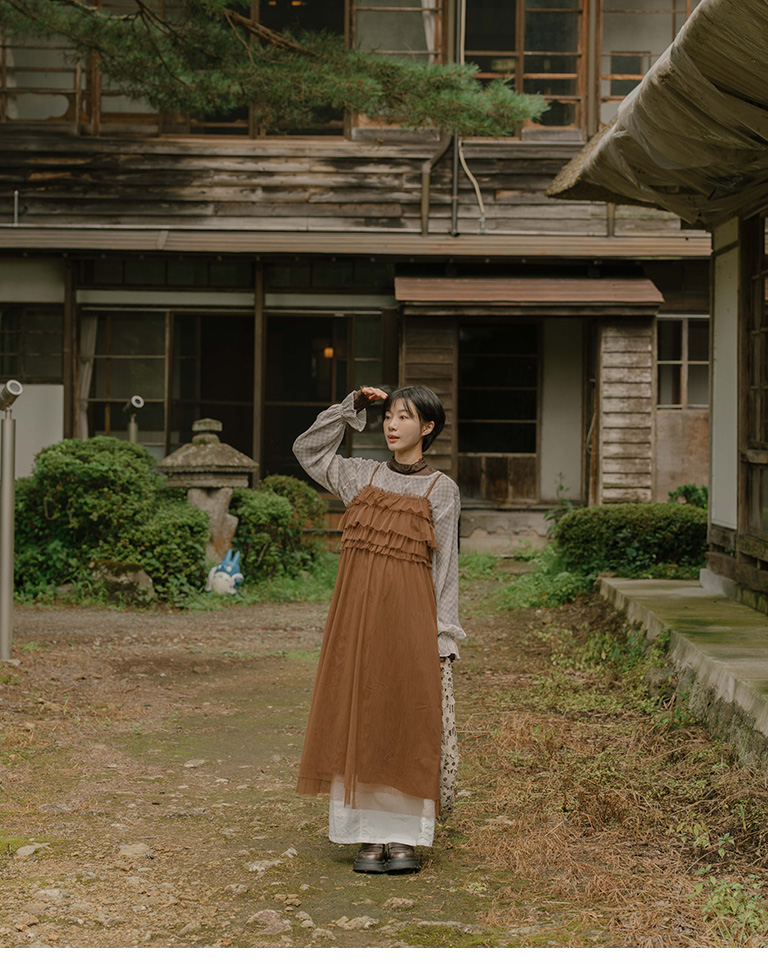 シアーチェックブラウス 2色展開