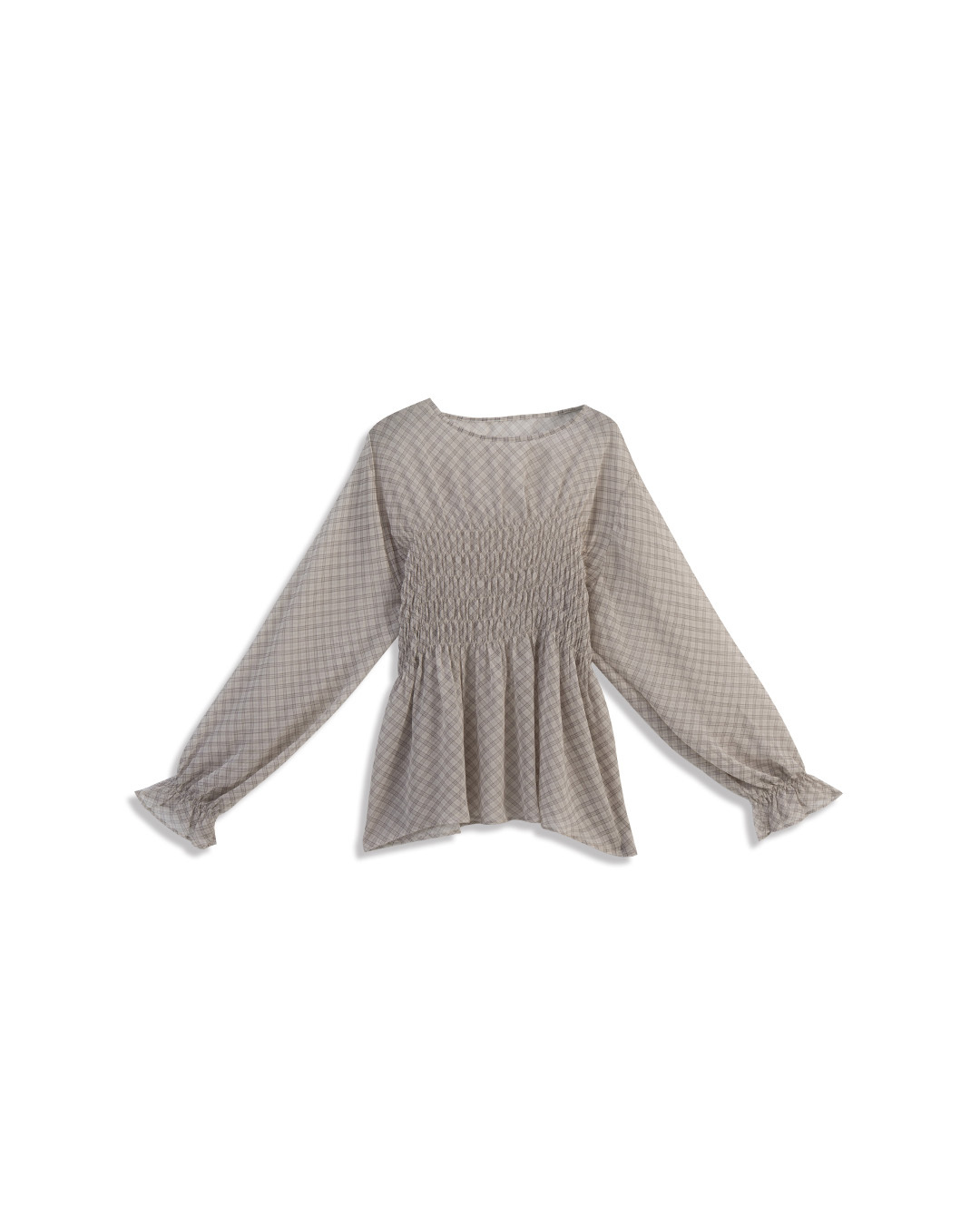 シアーチェックブラウス 2色展開