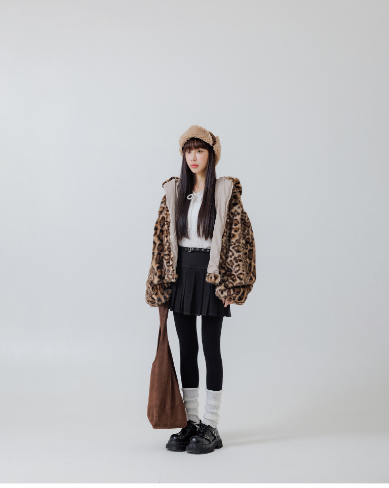 リブ編みラウンドネックトップス 4色展開