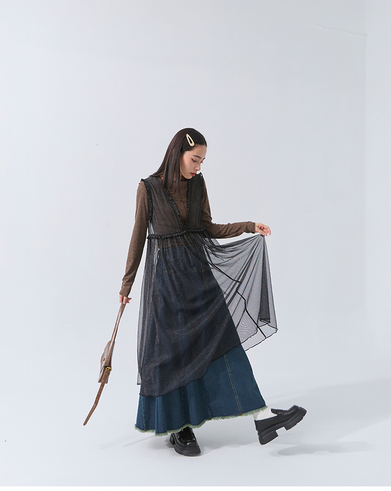 ラメチュール2WAYワンピース  2色展開