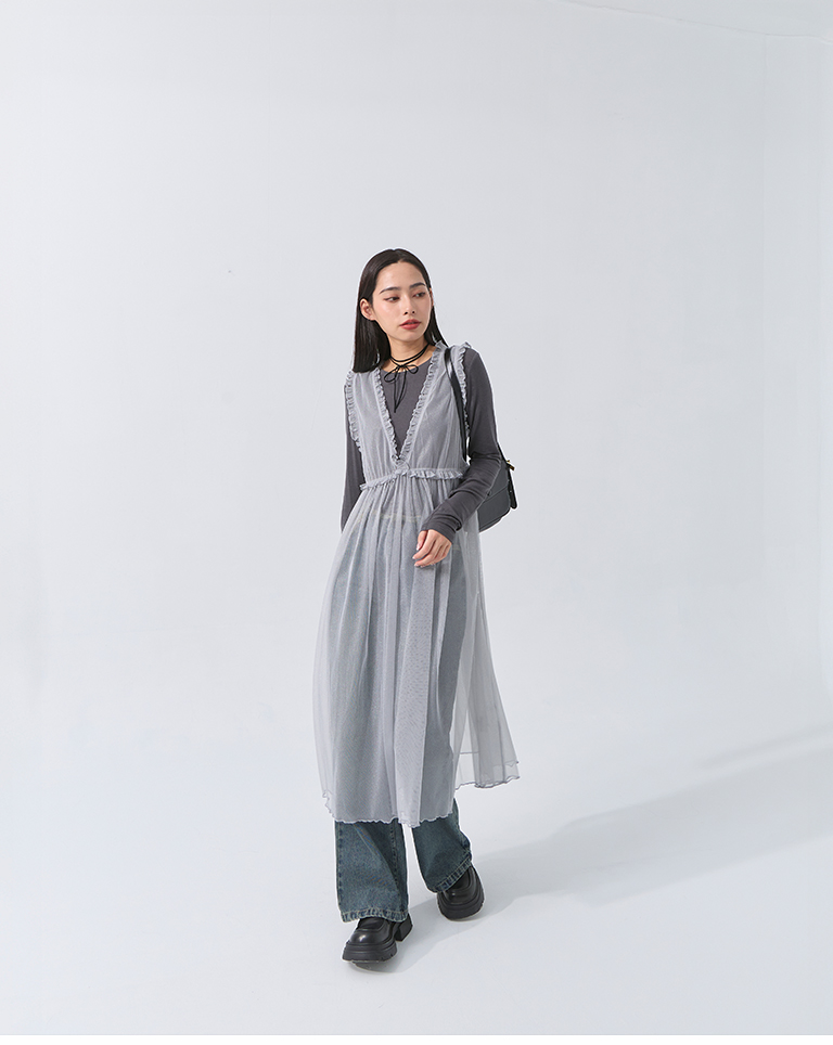 ラメチュール2WAYワンピース  2色展開