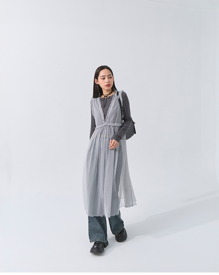 ラメチュール2WAYワンピース  2色展開