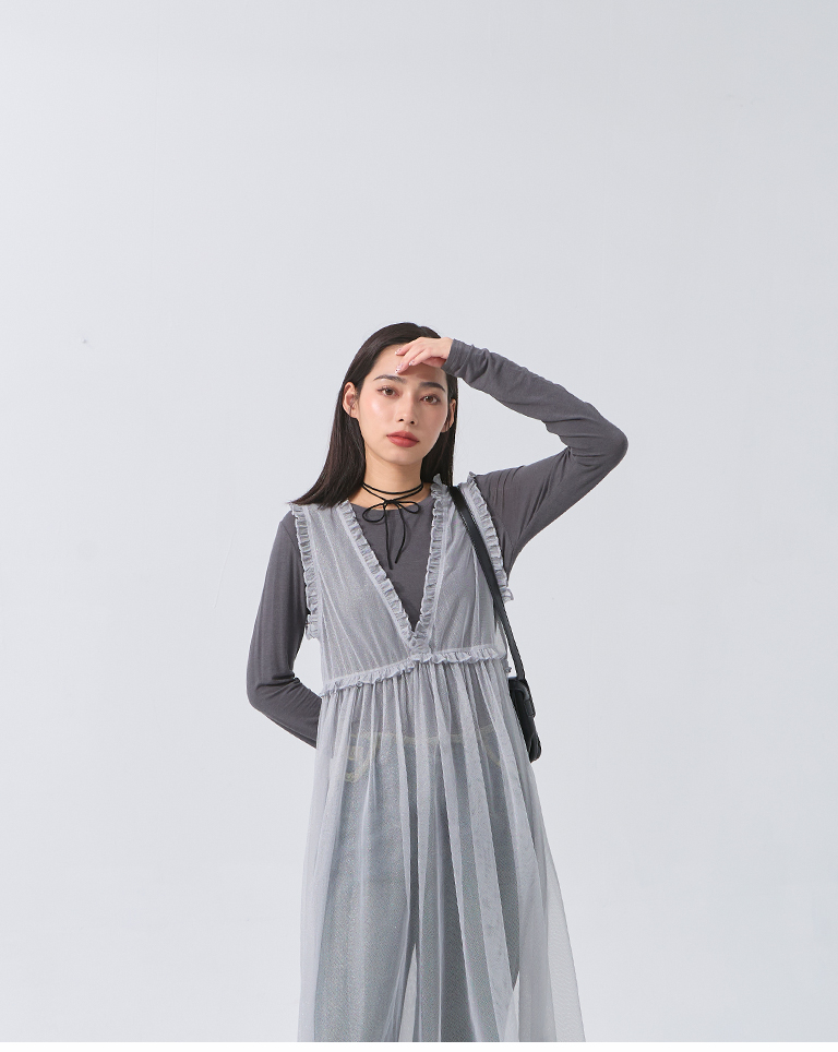 ラメチュール2WAYワンピース  2色展開