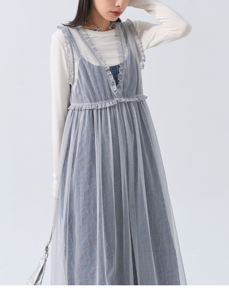 ラメチュール2WAYワンピース  2色展開