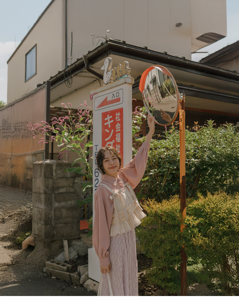 リボンジップベスト ベージュ