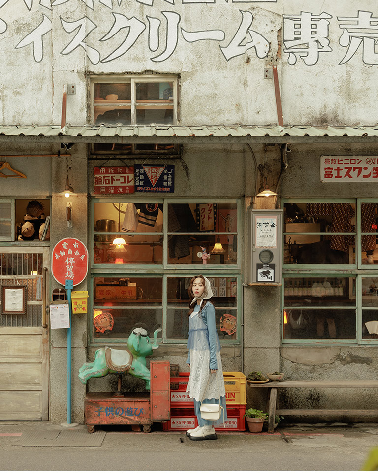 配色リブフリルトップス 3色展開