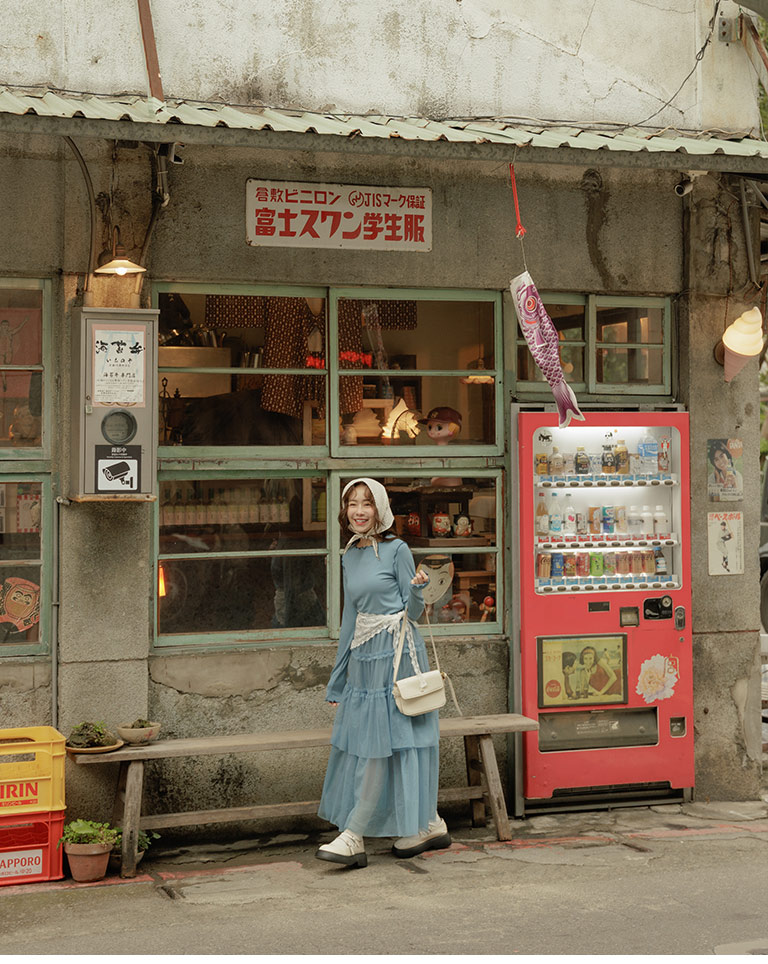 配色リブフリルトップス 3色展開