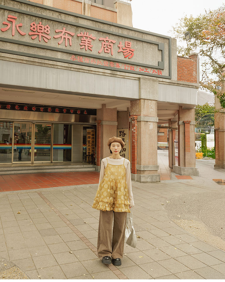 配色リブフリルトップス 3色展開