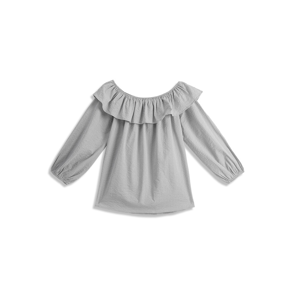 オフショルフリルトップス2色展開