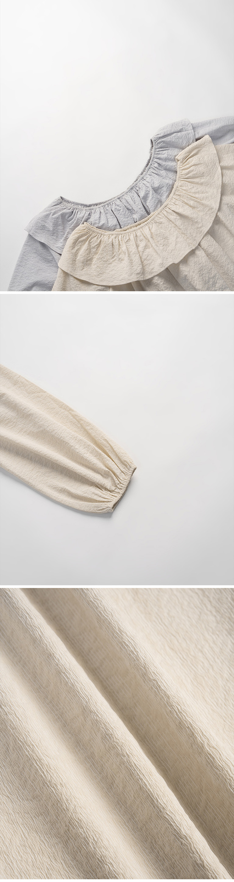 オフショルフリルトップス2色展開