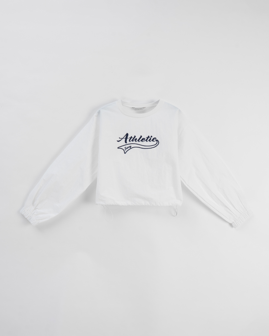 ロゴ刺繍シャギートップス  2色展開