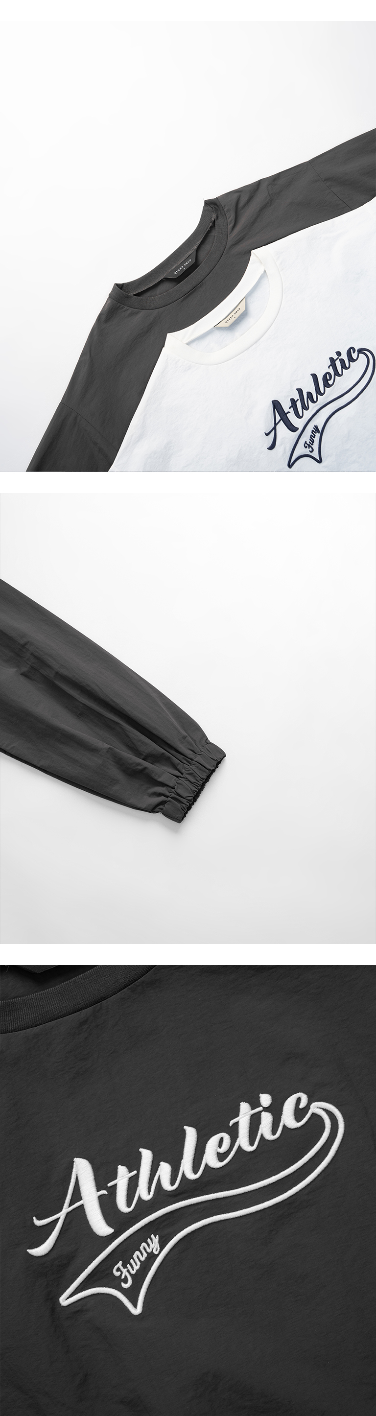 ロゴ刺繍シャギートップス  2色展開