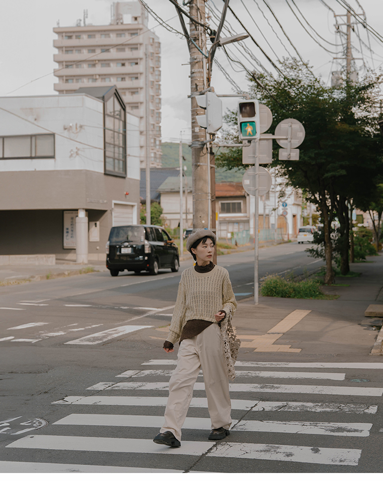 ケーブルニッショートトップス 4色展開