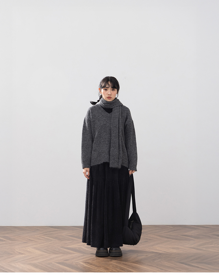 リブニットハイネック 5色展開