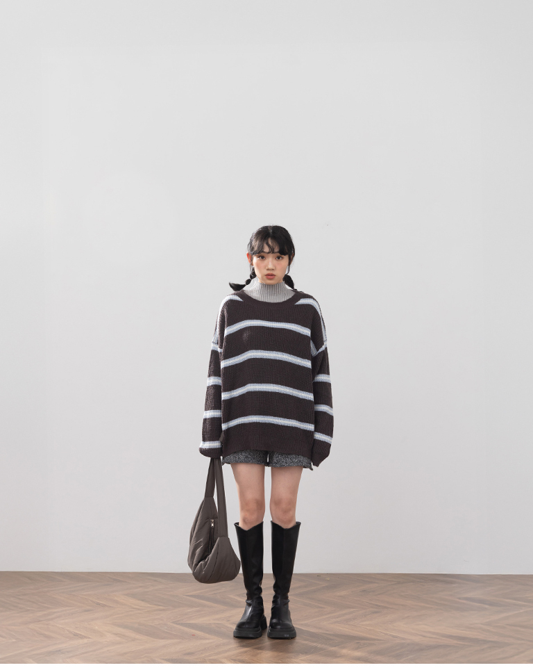 リブニットハイネック 5色展開