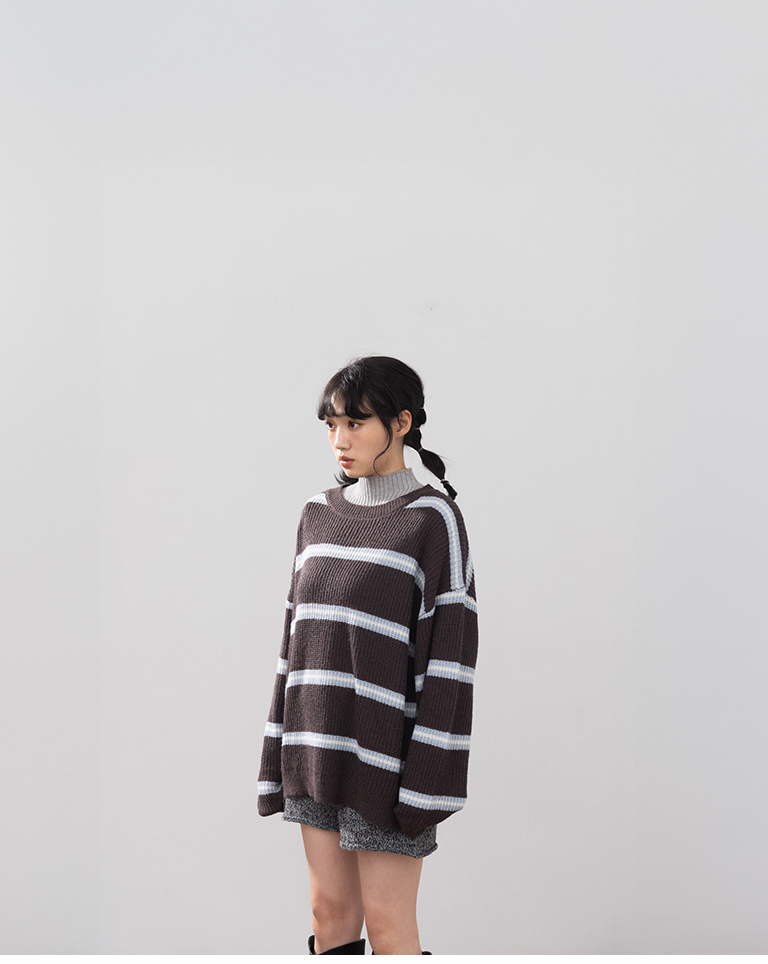 リブニットハイネック 5色展開