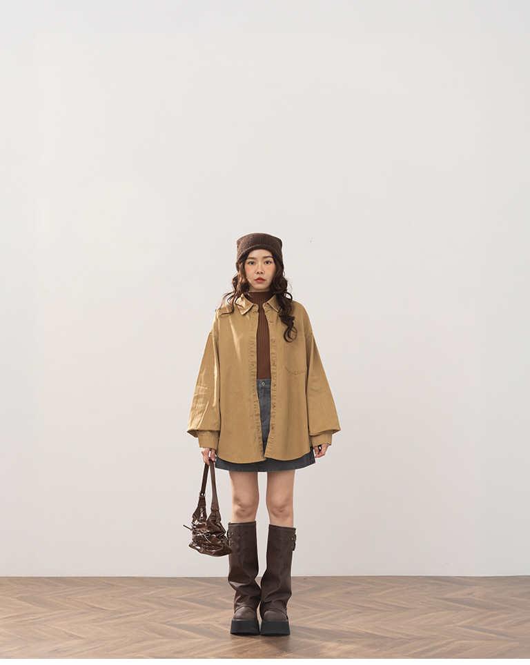 リブニットハイネック 5色展開